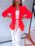 Neon orange, ONE SIZE jacket with gathered sleeves